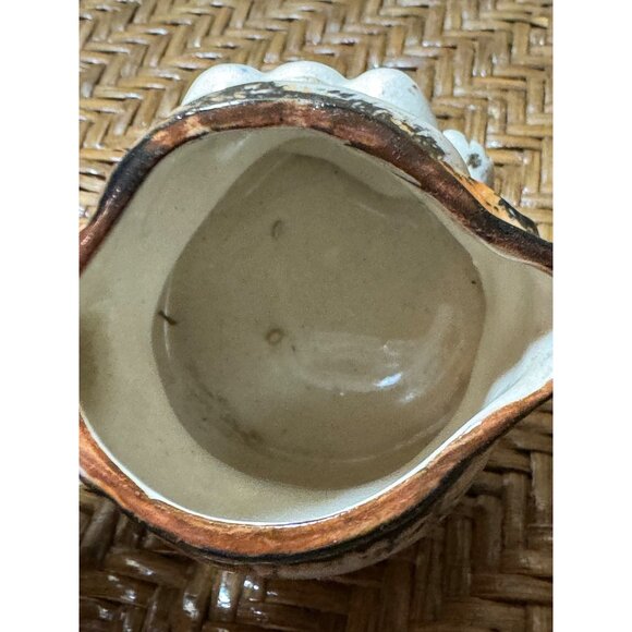 Antique Hand-Painted Ceramic Cat Creamer Creamer Handle Japan - Picture 6 of 9